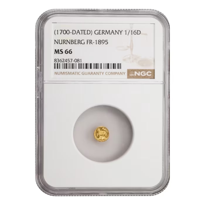 1700年代 ドイツ 1/16ダカット金貨 秘蔵限定品 数量限定1000枚