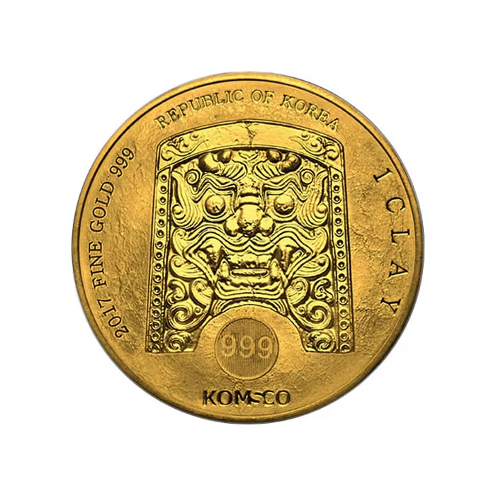 2017年 韓国 十二守護神シリーズ － 酉年の戦神 .999 純金製 1オンス金貨