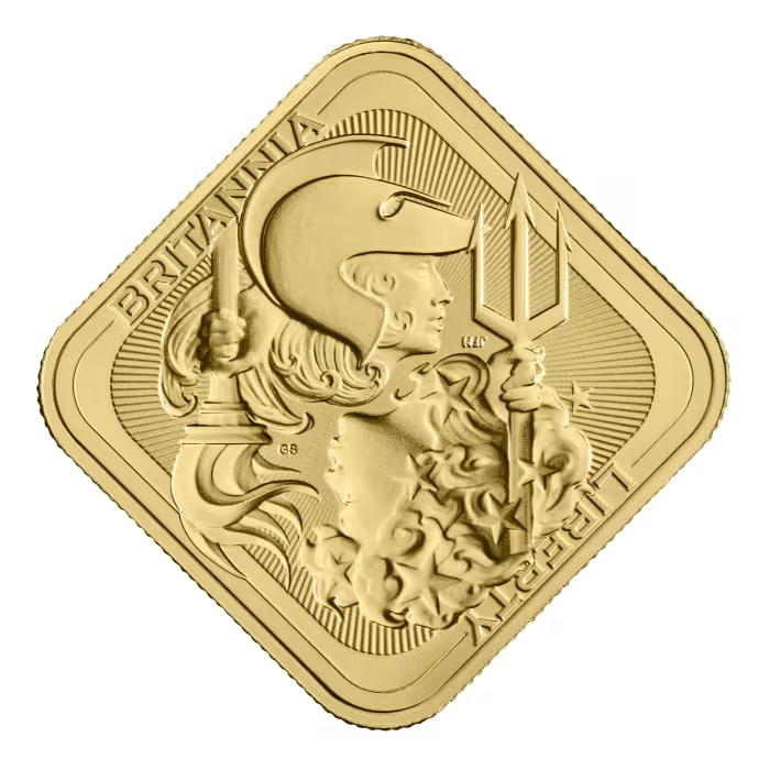 イギリス ブリタニア女神と自由の女神 .9999 純金バー 1オンス