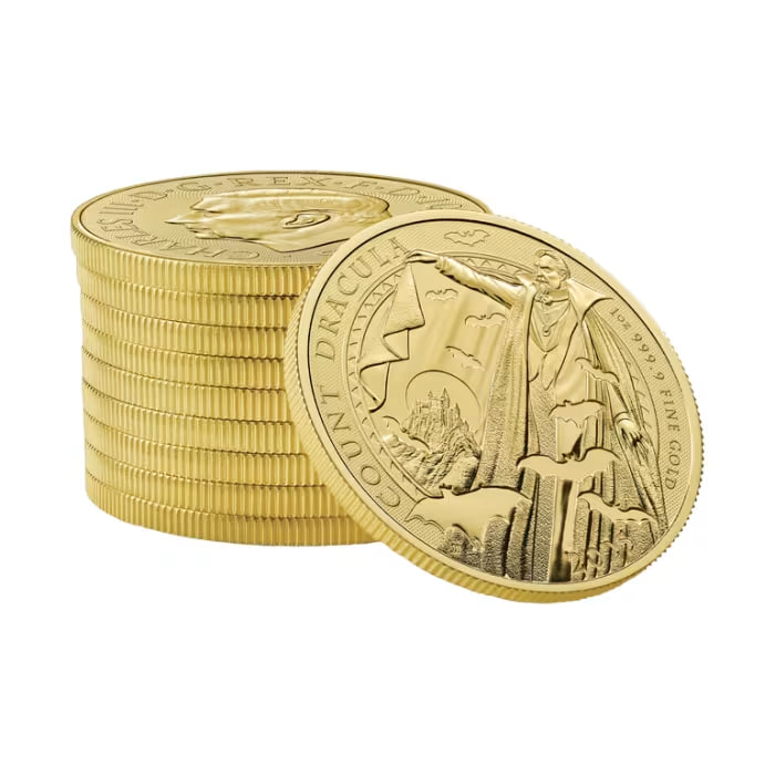 2025年 英国 ゴシック・ホラーシリーズ — 吸血鬼ドラキュラ伯爵 .9999 純金製 1オンス金貨